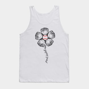 Proud Baseball Mom Flower Tank Top